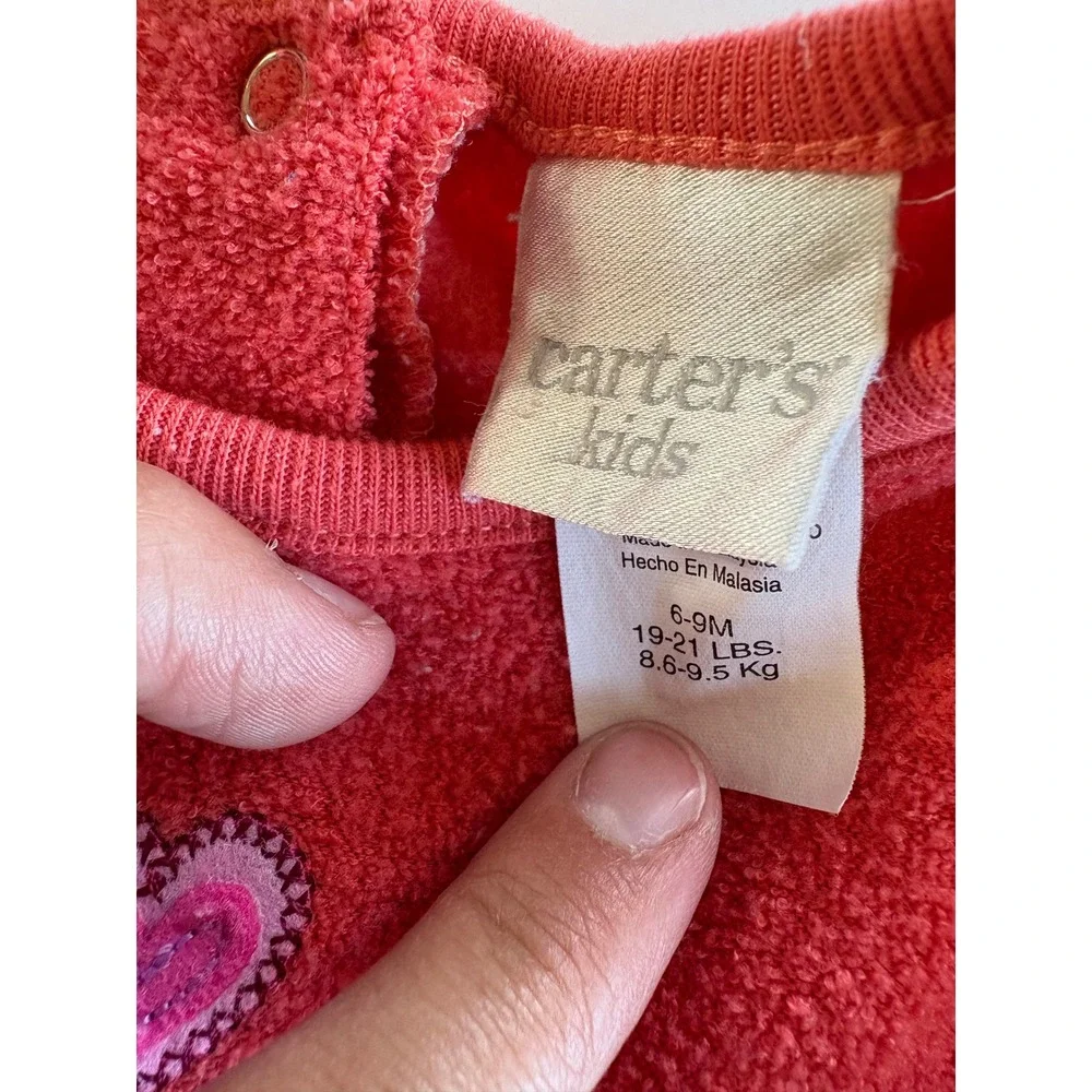 Baby Girl Clothes Lot 6-9M Guess NWT Carter's Levis 517 Fleece Romper Jeans 5pc